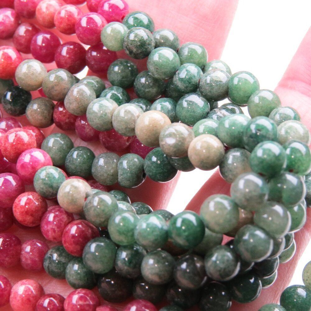 Emerald Ruby Necklace 650 CARAT tot Weight Multi Chain 7 Strands